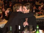 <p><em><a href="https://people.com/movies/brad-pitt-jennifer-aniston-50th-birthday-party/" rel="nofollow noopener" target="_blank" data-ylk="slk:People;elm:context_link;itc:0;sec:content-canvas" class="link ">People</a> </em>reports that Pitt's among the guests at Aniston's star-studded <a href="https://www.elle.com/culture/celebrities/a26285124/brad-pitt-jennifer-aniston-relationship-50th-birthday-party/" rel="nofollow noopener" target="_blank" data-ylk="slk:50th birthday party;elm:context_link;itc:0;sec:content-canvas" class="link ">50th birthday party</a> at the Sunset Tower Hotel in Los Angeles. </p><p>“Brad, for long, was a very important part of Jen’s life. She debated back and forth with friends if she should invite him,” a source says. “She was very happy that he showed up. Many of his close friends were at the party too.” The insider continues that Aniston “didn’t really pay any special attention to Brad. They hugged and chatted for a bit, but Jen was busy making sure all of her other guests had an amazing time."</p><p>Meanwhile, a Pitt source tells <a href="https://www.etonline.com/why-brad-pitt-decided-to-go-to-jennifer-anistons-birthday-party-exclusive-119372" rel="nofollow noopener" target="_blank" data-ylk="slk:Entertainment Tonight;elm:context_link;itc:0;sec:content-canvas" class="link ">Entertainment Tonight</a> that Pitt “wanted to support” Aniston since the two have “been friendly” in recent years. Following his addition to the guest list, the source says Pitt "happily" chose to participate.</p>