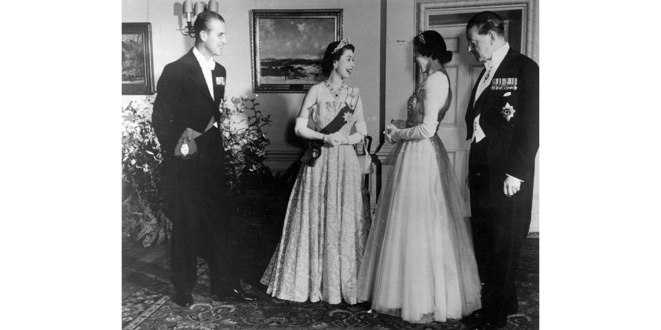 Princess Elizabeth, Prince Philip, and Lord and Lady Alexander