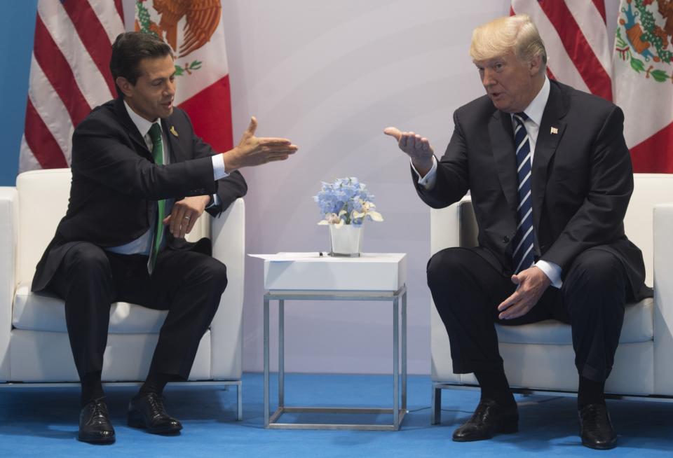 Donald Trump and Mexican President Enrique Peña Nieto