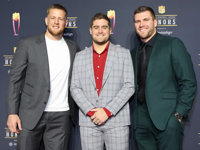 Amy Sussman/Getty Derek, J.J. and T.J. Watt