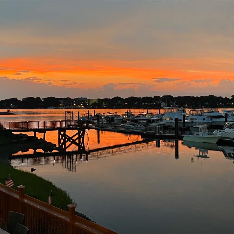 The view from Bay Pointe Waterfront Restaurant at Marina Bay in Quincy