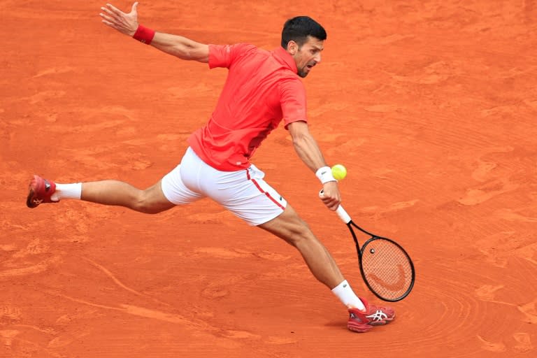 Le Serbe Novak Djokovic lors du Masters 1000 de Monte Carlo, le 9 avril 2024 (Valery HACHE)