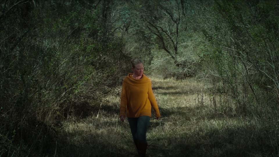 A woman identified in the documentary as Marla visits the Texas Killing Fields; she believes her mother’s former husband could be responsible for at least some of the killings. He was sentenced to 20 years in prison in the death of Ellen Beason, 30 (Courtesy of Netflix)
