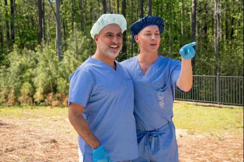 Reza Farhan (L) and Justin Johnson get into "The GOAT" challenges. Photo courtesy of Amazon Freevee