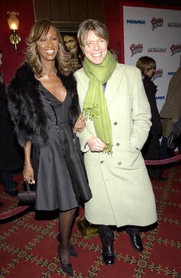 Iman and David Bowie at the New York premiere of Miramax's Gangs of New York