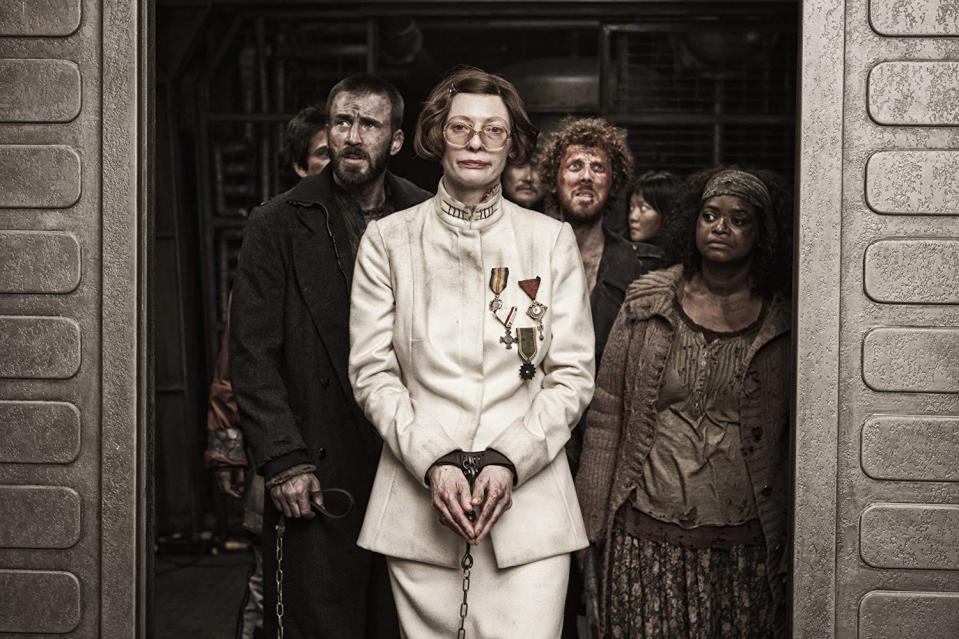 snowpiercer tilda swinton chris evans