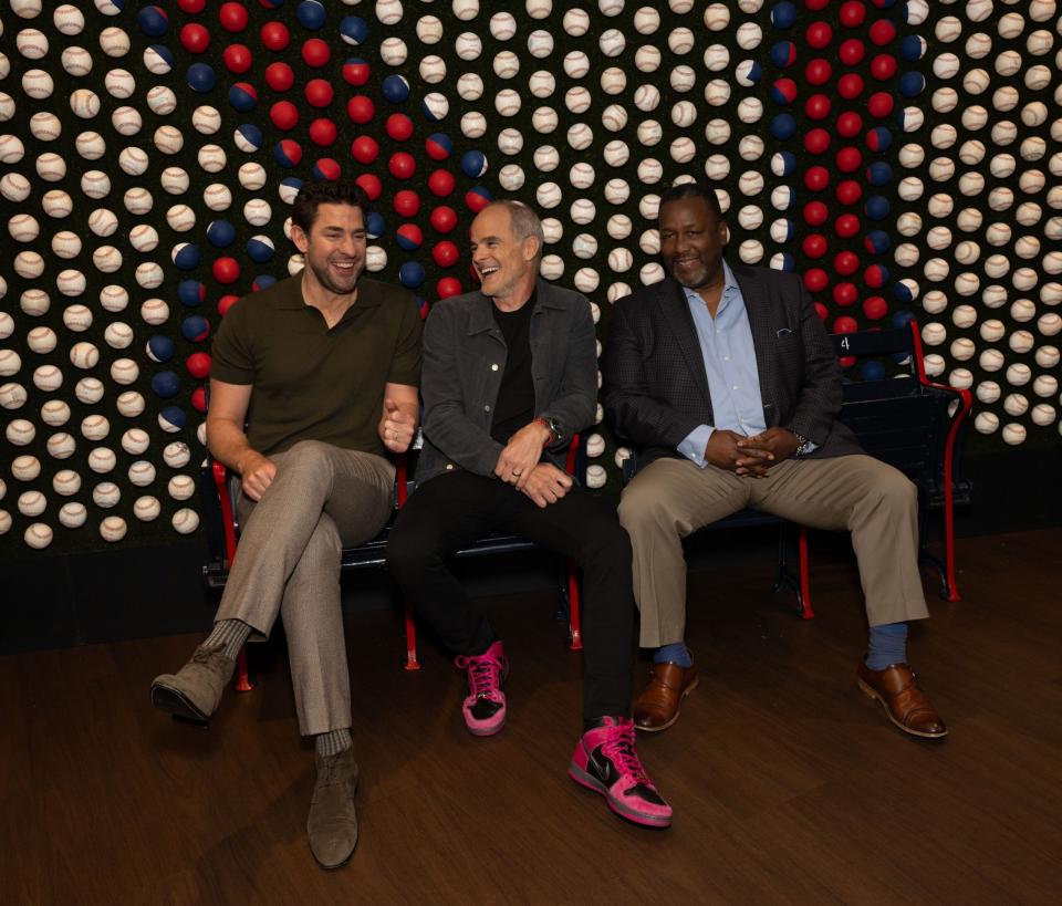 John Krasinski, Michael Kelly, and Wendell Pierce attend Tom Clancy’s Jack Ryan Season 4 Fan Screening and Afterparty at MGM Music Hall at Fenway on June 15, 2023 in Boston, Massachusetts. (Photo by David Russell/Prime Video/Getty Images for Prime Video)