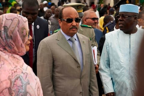 Mauritanian President Mohamed Ould Abdel Aziz attends celebrations for Mali's 58th anniversary of independence in Bamako on September 22, 2018 - Credit: MICHELE CATTANI/ AFP