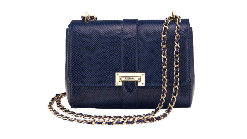 An elegant bag that can be taken from day to night. (Aspinal of London)