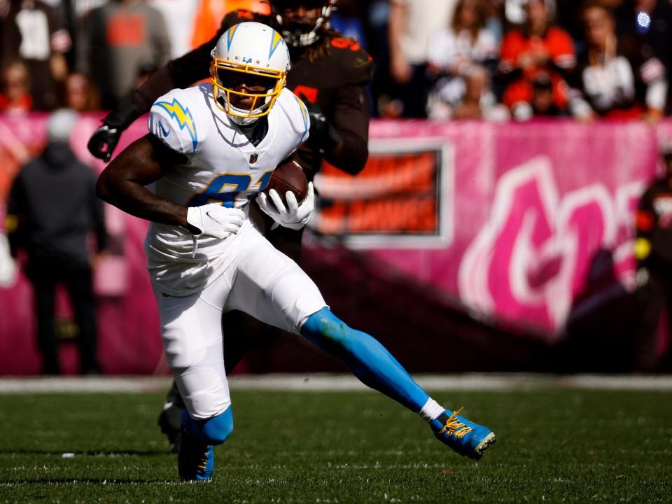 Mike Williams runs with the ball against the Cleveland Browns.