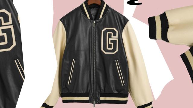 Leather Varsity Jacket - GANT