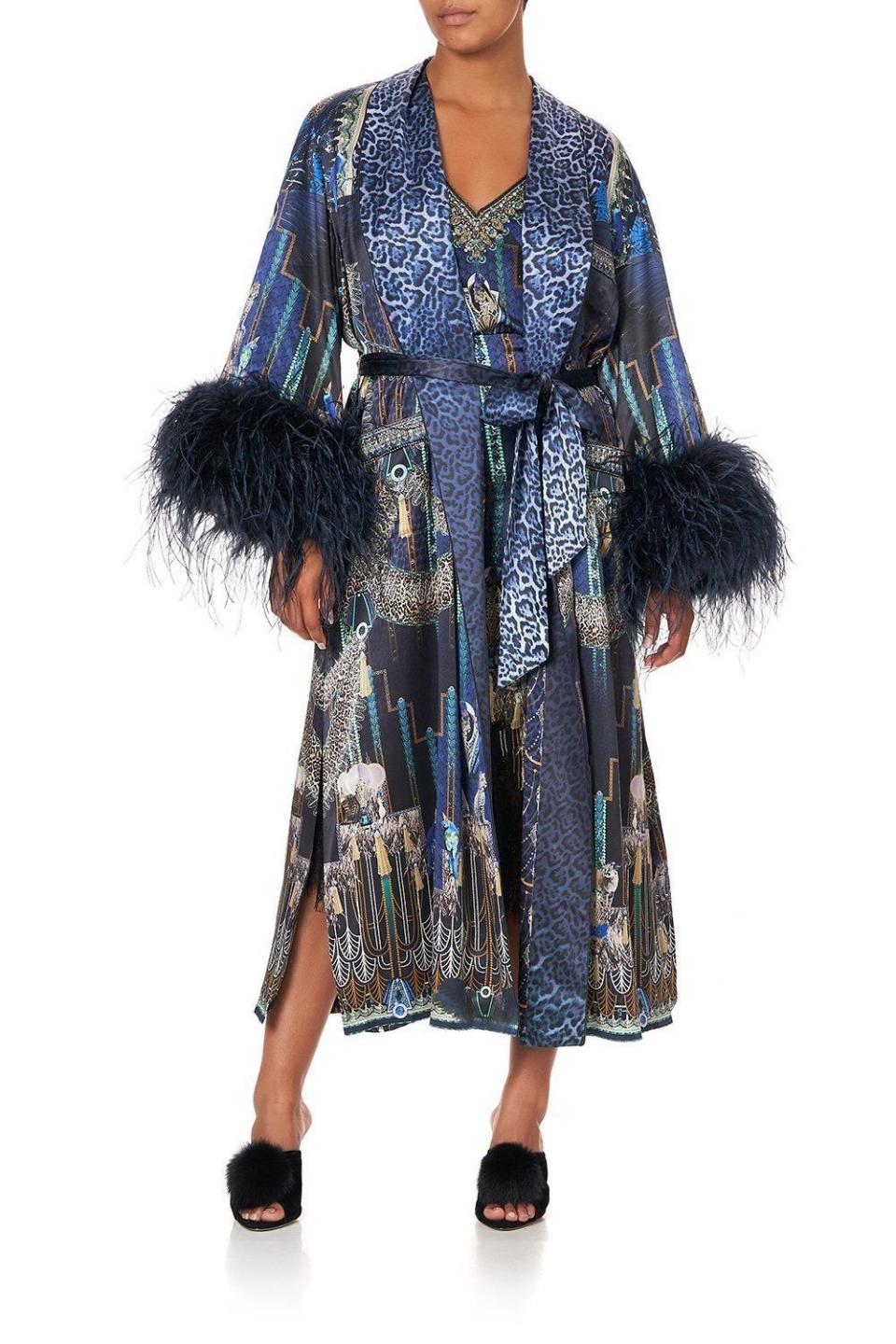 7) Long Robe with Flared Sleeves