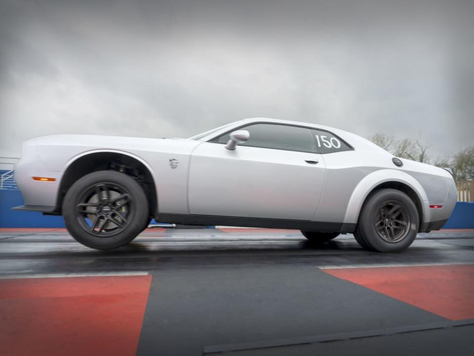 with its 1,025 horsepower at 6,500 rpm, 945 lb ft at 4,200 rpm production hemi® engine, the 2023 dodge challenger srt demon 170 reaches 60 miles per hour mph in a blazing 166 seconds and features the highest g force acceleration of any production car at 2004 gs