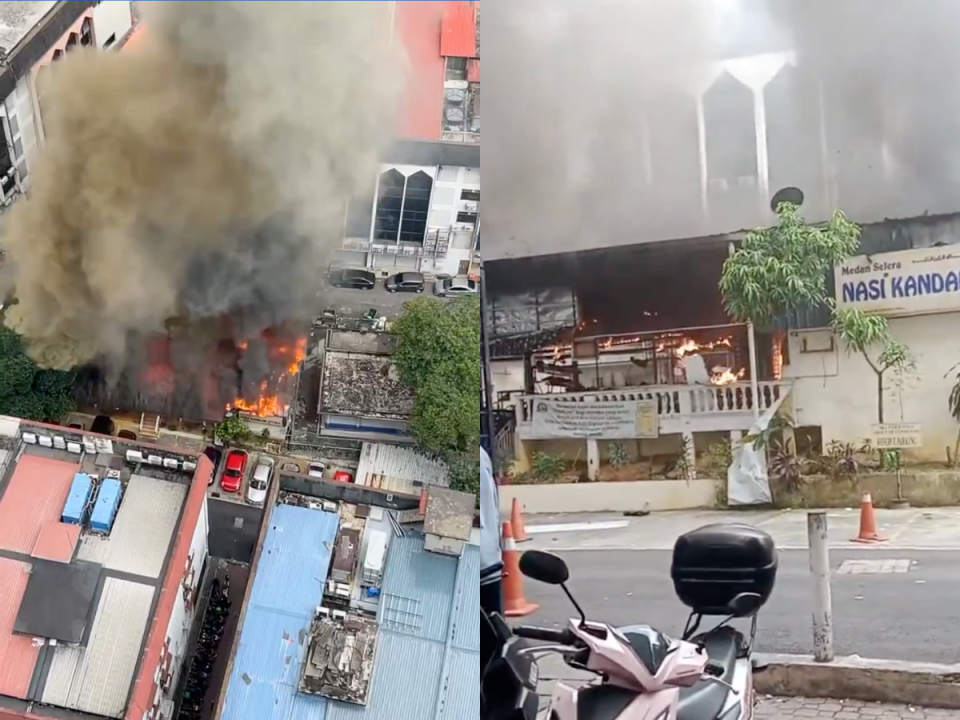 Nasi Kandar Utara - Sizeable blaze spotted afar