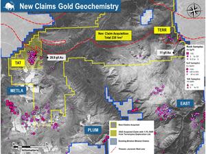 Gold Geochemistry of the New Claims and Metla Target