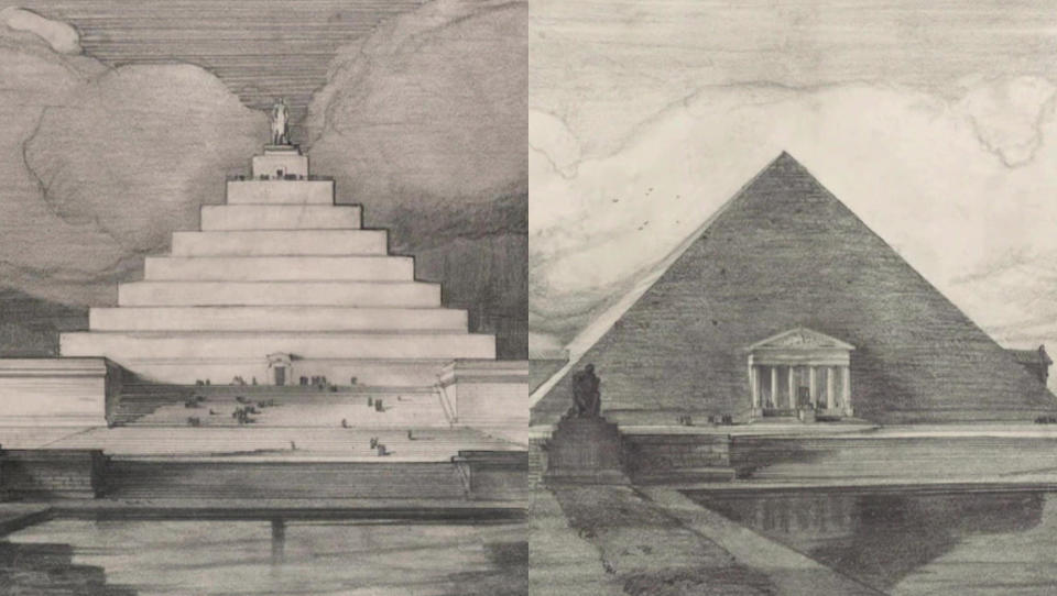 Two of the proposed designs for the Lincoln Memorial.  / Credit: CBS News