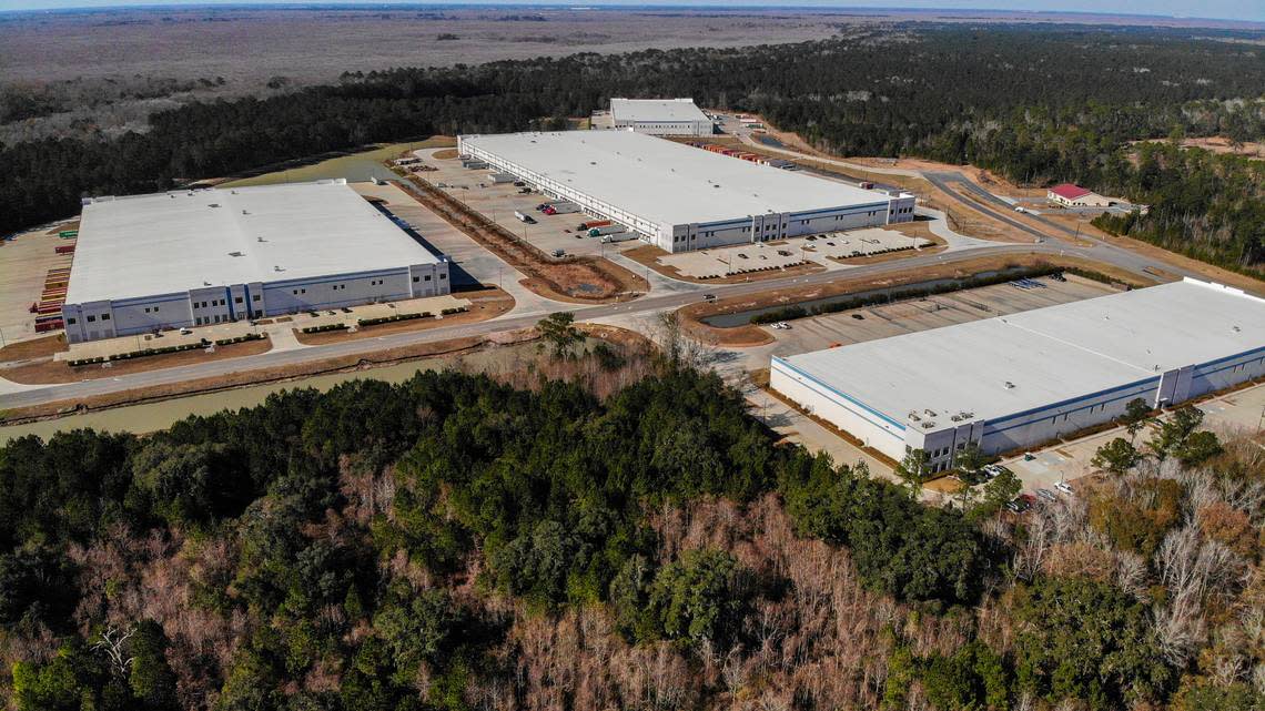 These are four of the soon to be built 10 buildings that will eventually total more than 4.2 million square-feet of Class A industrial Park space at Riverport Commerce Park as photographed on Jan. 5, 2024 in Jasper County, S.C. The park is located less than 10 miles from Georgia Ports Authority Port of Savannah. Drew Martin/dmartin@islandpacket.com