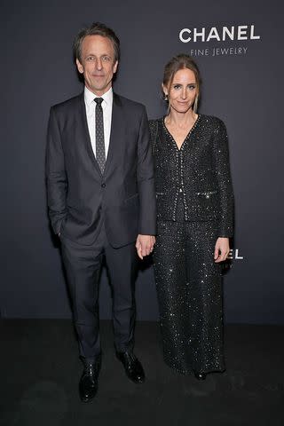 <p>Jamie McCarthy/WireImage</p> Seth Meyers and Alexi Ashe