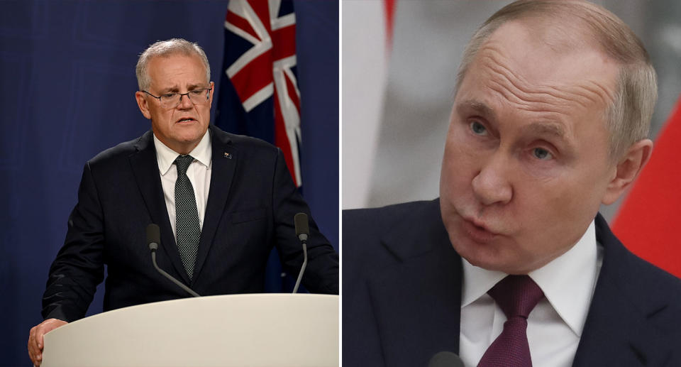 PICTURED is Prime Minister Scott Morrison and Russian President Vladimir Putin