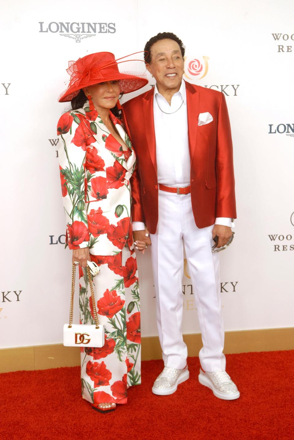 Singer Smokey Robinson at the Kentucky Derby red carpet.  May 06, 2023 