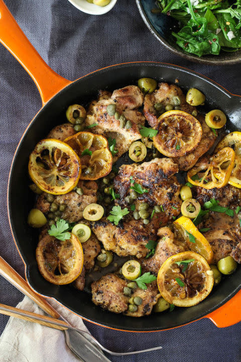 Sautéed Chicken With Olives, Capers, and Lemon