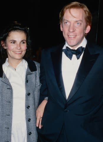 <p>Michael Ochs Archives/Getty</p> Francine Racette and Donald Sutherland at an event in 1980.