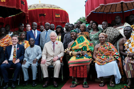 Britains's Prince Charles visits cocoa growing town in Kumasi, Ghana, November 4, 2018. REUTERS/Francis Kokoroko