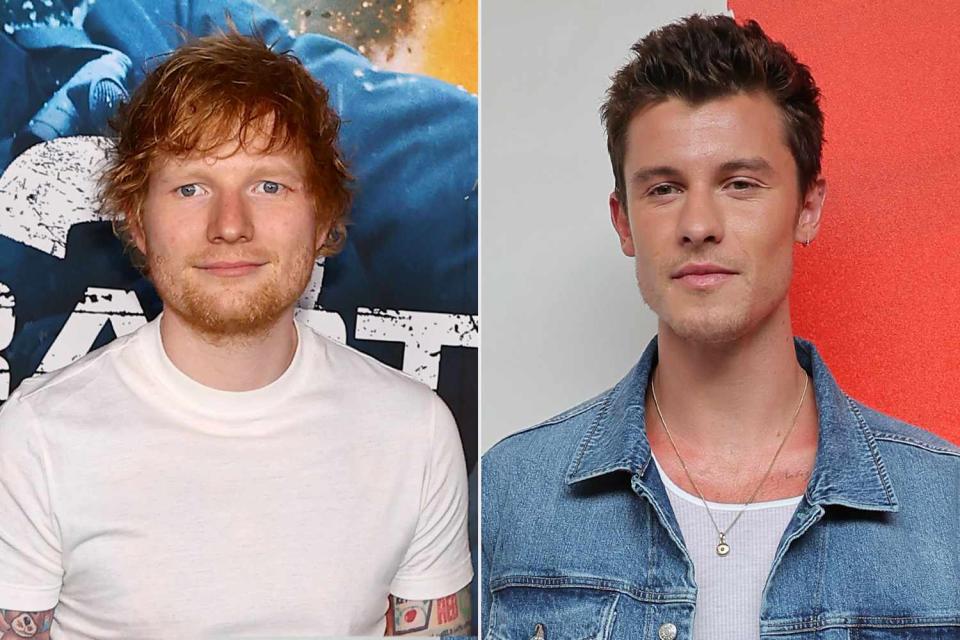 <p>Arturo Holmes/WireImage; Hector Vivas/Getty Images</p> Ed Sheeran and Shawn Mendes