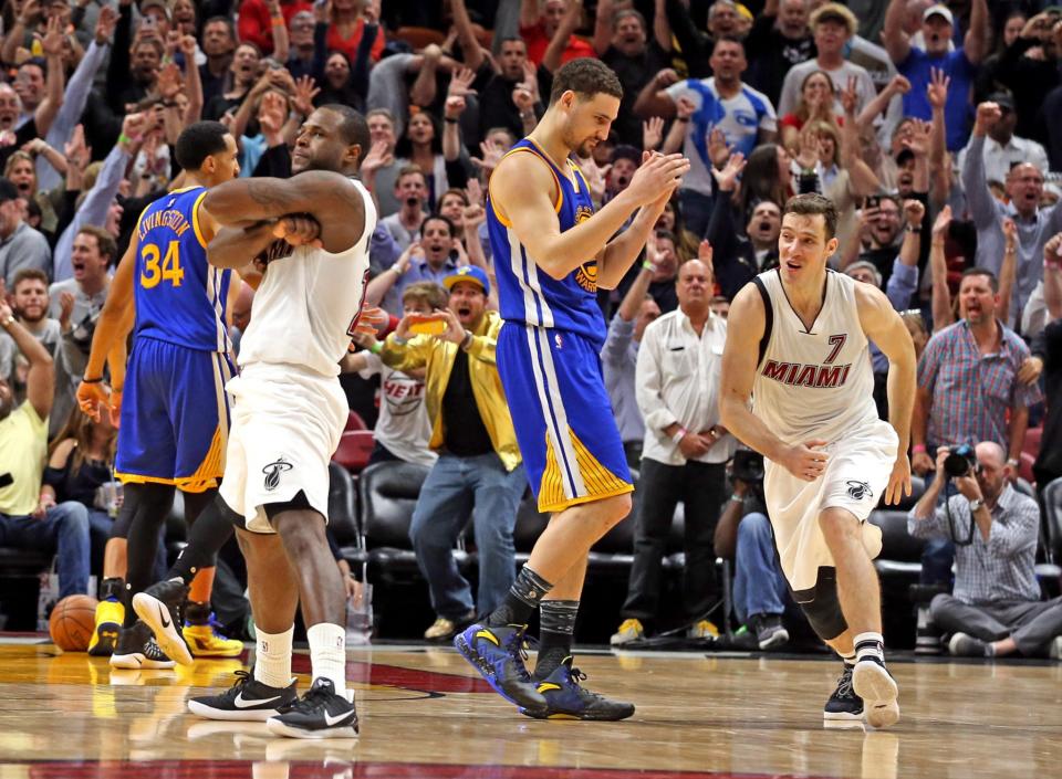 Dion Waiters owns the moment. (Charles Trainor Jr./Miami Herald/TNS/Getty Images)