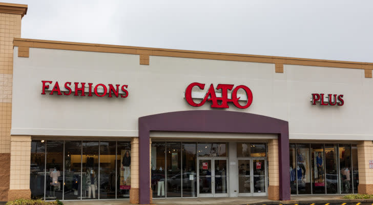 Cato storefront and logo