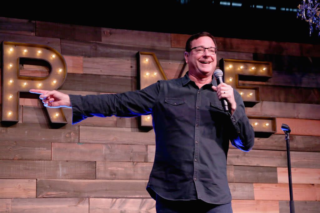 Bob Saget performs in concert during day three of KAABOO Texas at AT&T Stadium on May 12, 2019 in Arlington, Texas.