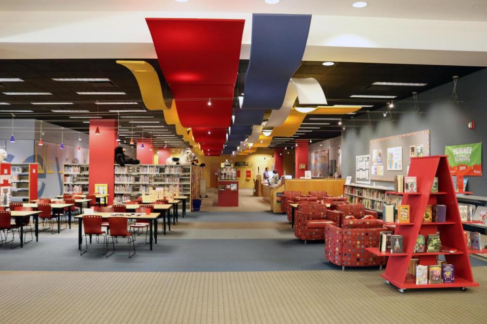 The Children's area of the Greenville County Library's Hughes Main Library at Heritage Green