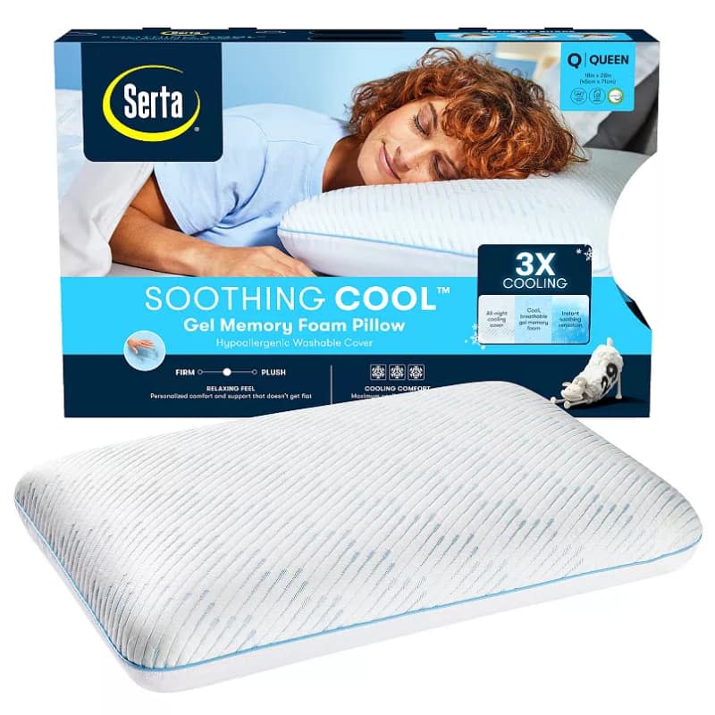 Serta Soothing Cool Gel Memory Foam Pillow