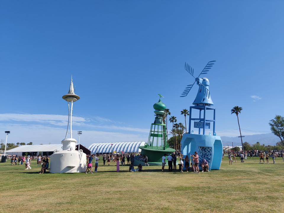 Sculptures on display at Coachella 2022 (Kevin E G Perry)