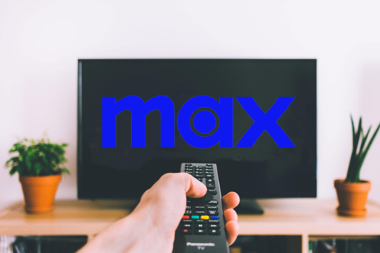  The Max streaming service logo on a blank TV 