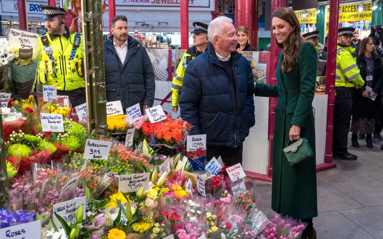 Princess of Wales Leeds market flowers Valentine’s Day early years childhood awareness - Arthur Edwards/The Sun/PA Wire