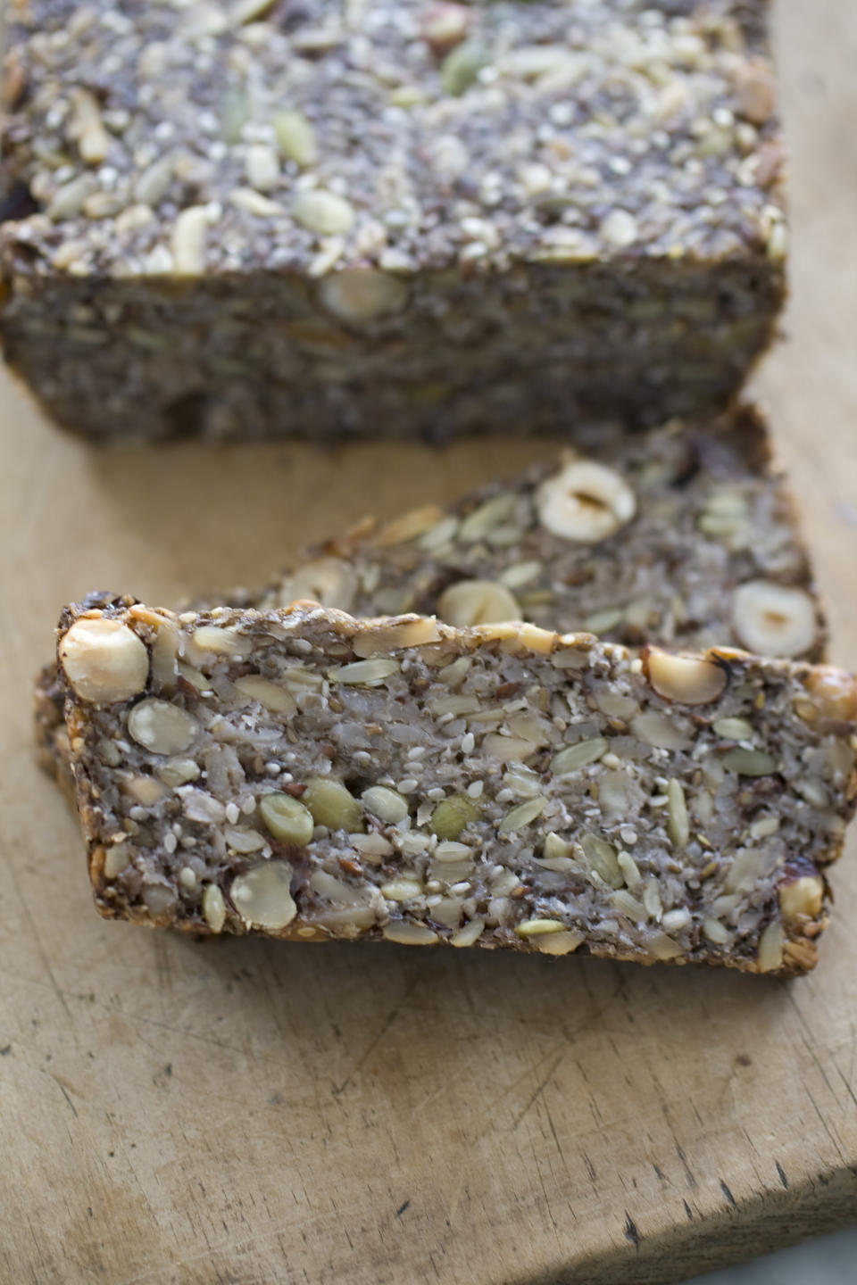 This Sept. 8, 2013 photo shows a super seed loaf in Concord, N.H. (AP Photo/Matthew Mead)