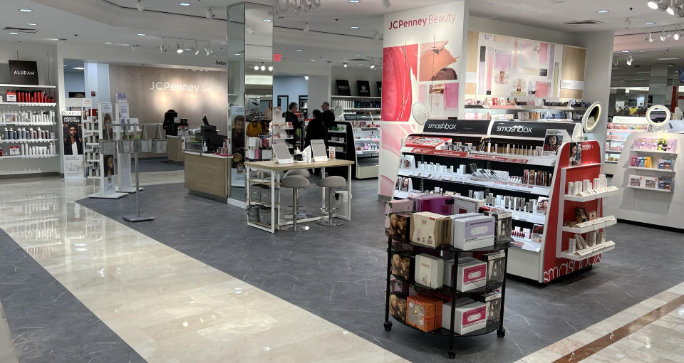 The JCPenney Beauty area at the Willowbrook, N.J. store.