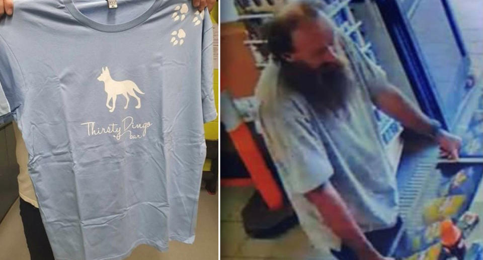 Missing man Timothy Rodwell was seen in CCTV footage wearing a blue t-shirt before his disappearance.