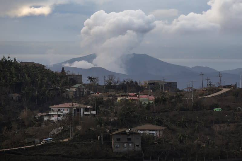 The Taal Volcano continues to spew ash as seen from Tagaytay