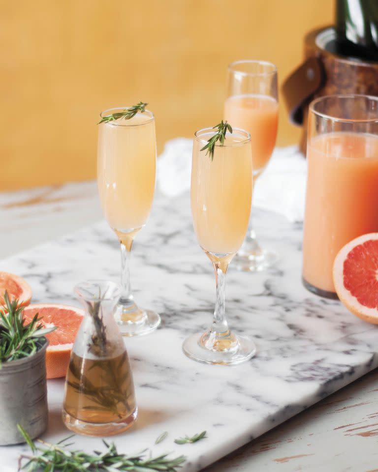 Grapefruit and Rosemary Mimosa