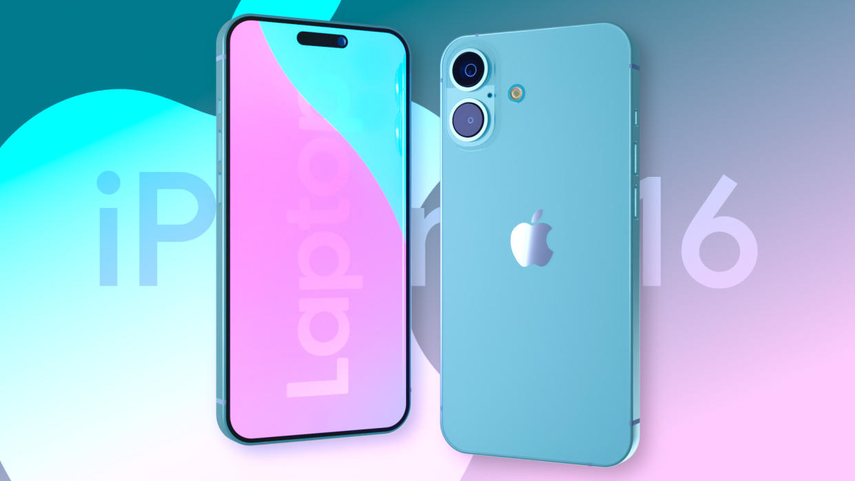  Blue iPhone 16 renders based on leaked schematics and rumors. 