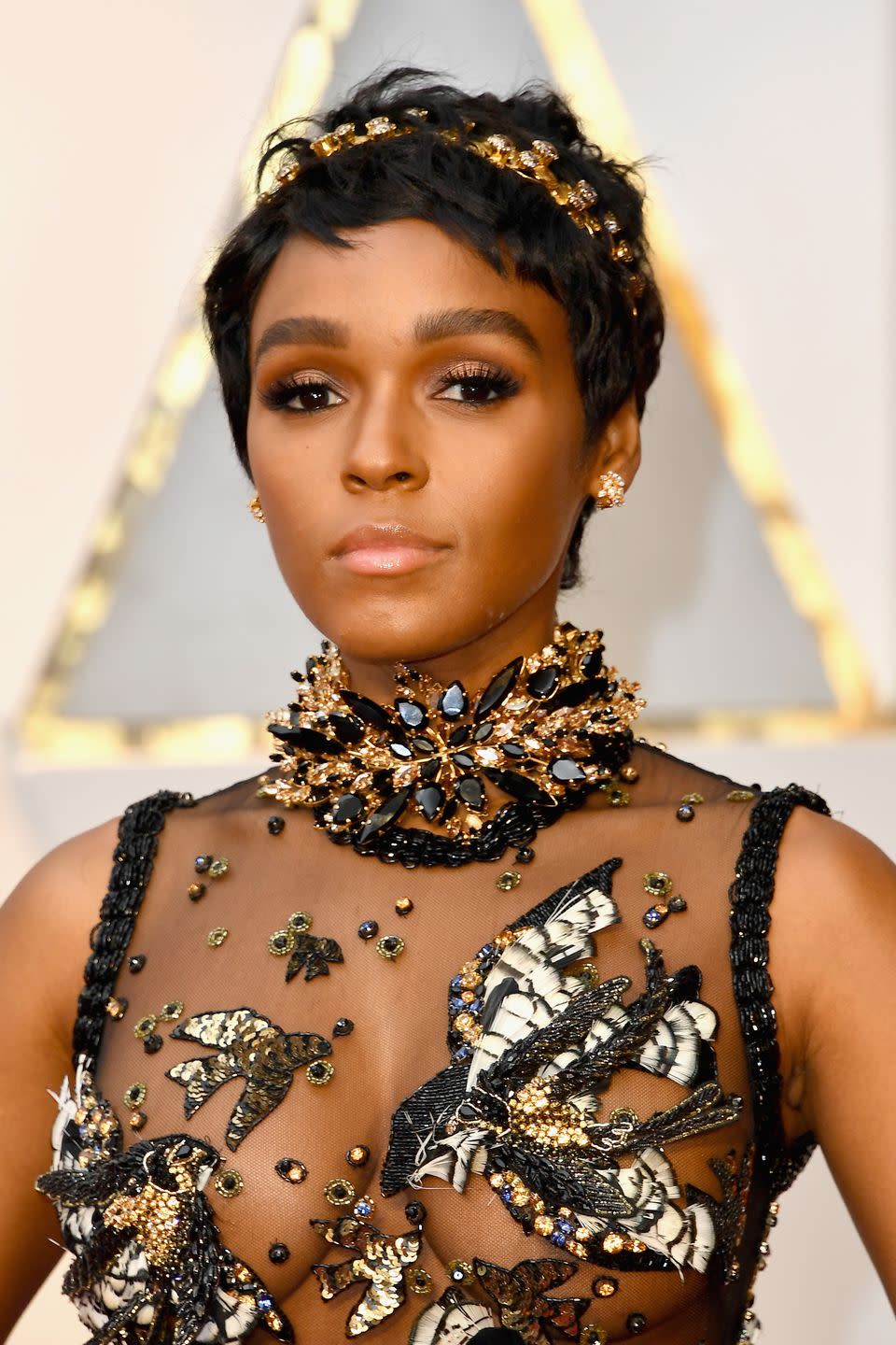 <p>From hats to safety pins, <strong>Janelle Monae </strong>totally gets how to adorn her tresses with <a href="https://www.goodhousekeeping.com/beauty/hair/g30681266/cute-hair-clips-barrettes/" rel="nofollow noopener" target="_blank" data-ylk="slk:hair accessories;elm:context_link;itc:0;sec:content-canvas" class="link ">hair accessories</a>, but this <a href="https://www.goodhousekeeping.com/beauty/hair/a26477391/how-to-wear-headband/" rel="nofollow noopener" target="_blank" data-ylk="slk:gilded headband;elm:context_link;itc:0;sec:content-canvas" class="link ">gilded headband</a> is one of our favorites. It's simple, stately and downright gorgeous.</p><p><a class="link " href="https://www.amazon.com/Goddess-Headband-Costumes-Wedding-Headpiece/dp/B07CVV63W5/?tag=syn-yahoo-20&ascsubtag=%5Bartid%7C10055.g.35472268%5Bsrc%7Cyahoo-us" rel="nofollow noopener" target="_blank" data-ylk="slk:SHOP GILDED HEADBAND;elm:context_link;itc:0;sec:content-canvas">SHOP GILDED HEADBAND</a></p>