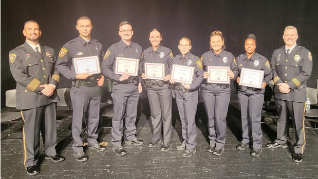 Some of the 12 new Rock Island police officers hired in 2023.