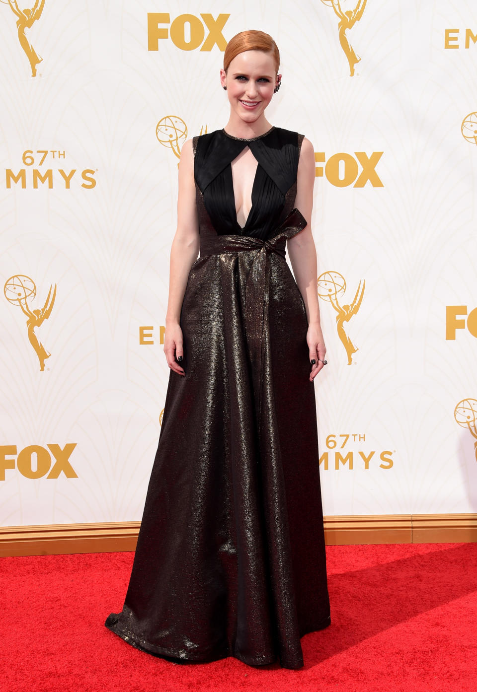 Rachel Brosnahan, Los Angeles, Primetime Emmy Awards, Red Carpet, black dress
