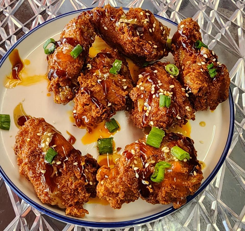 Marinated and fried spicy chicken wings are on the menu at Nanu Burmese Fusion in Warwick.