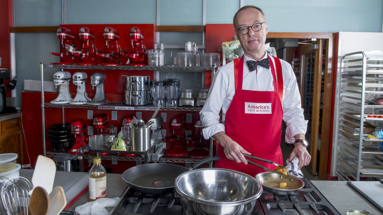 christopher kimball at stove