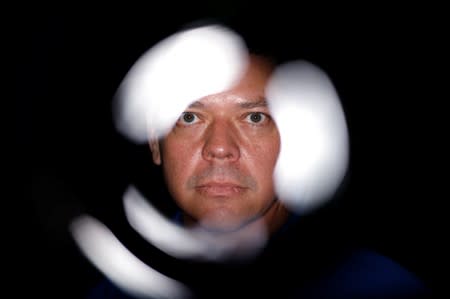 NASA commercial crew astronaut Bob Behnken poses for a portrait at Johnson Space Center in Houston, Texas