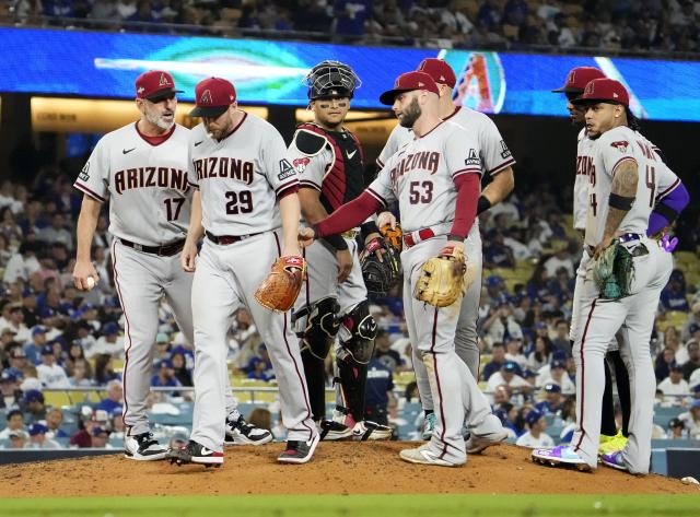 Amazing footage shows Arizona Diamondbacks celebrating in team pool after  sweeping LA Dodgers out of playoffs