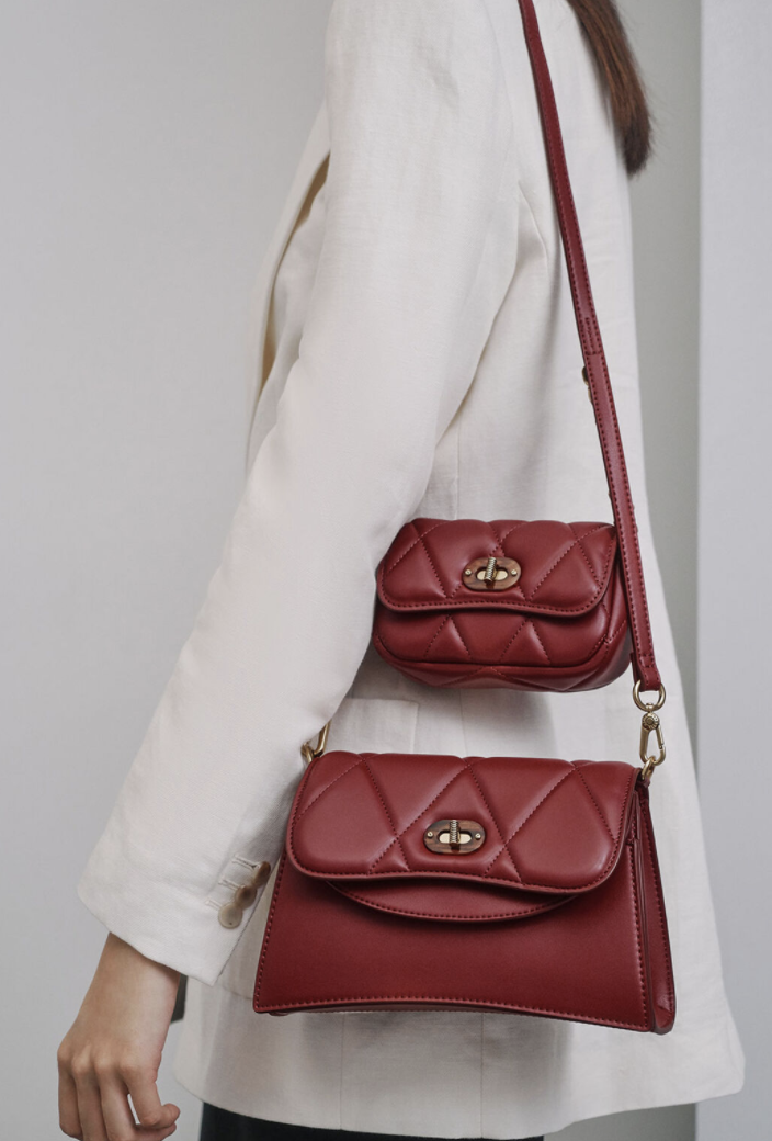 PHOTO: Charles & Keith. Padded Double Pocket Shoulder Bag